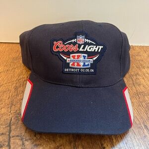 Brand New Super Bowl XL 2006 Detroit NFL Hat Cap Coors Light Beer Promo Steelers